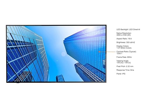 NEC 55'' 4K UHD Display with Integrated ATSC/NTSC Tuner