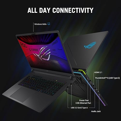 Asus ROG Strix G16 G615 G615LR-DS96-CA 16" Gaming Notebook - WQXGA - 240 Hz - Intel Core Ultra 9 275HX - 32 GB - 1 TB SSD - Intel Chip - 2560 x 1600 - Windows 11 Home - NVIDIA GeForce RTX 5070 Ti with 12 GB