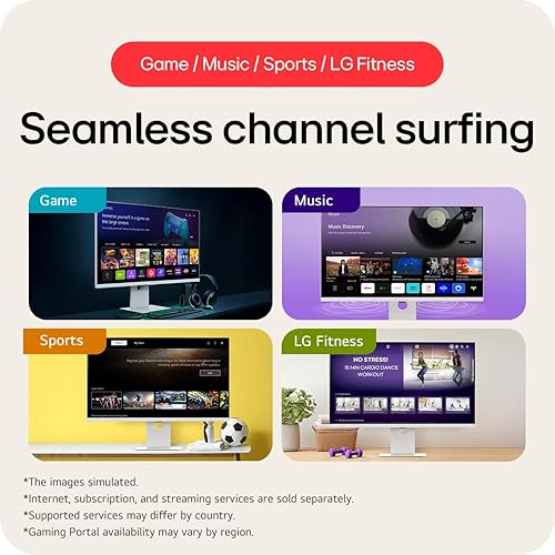 LG 36.5” 4K UHD IPS Smart Monitor 37U730SA-W, webOS, USB-C 65W, AirPlay 2, Bluetooth, ThinQ App, Netflix, Prime, Disney+, YouTube, Apple TV, Remote PC Access, Adjustable Stand 37" VA UHD 3840 x 2160