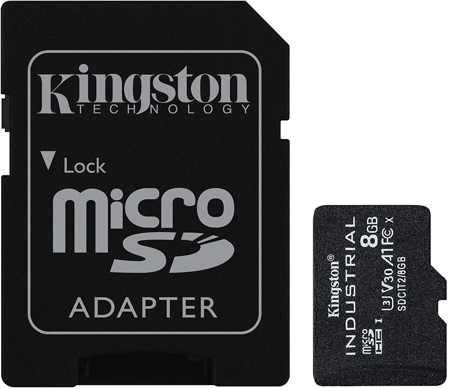 Kingston Industrial 8GB microSDHC C10 A1 pSLC Card + SD Adapter SDCIT2/8GB With Adapter 8GB