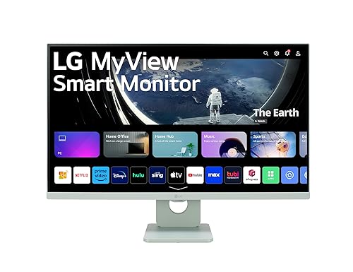 LG 27" FHD IPS MyView Smart Monitor with webOS and Built-in Speakers, Green Green 27" Tilt only FHD