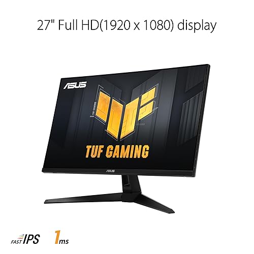 ASUS TUF Gaming 27” 1080P HDR Monitor (VG279QM1A) - Full HD (1920 x 1080), 280Hz, 1ms, Fast IPS, Extreme Low Motion Blur Sync, Freesync Premium, G-SYNC Compatible, Speakers, Variable Overdrive