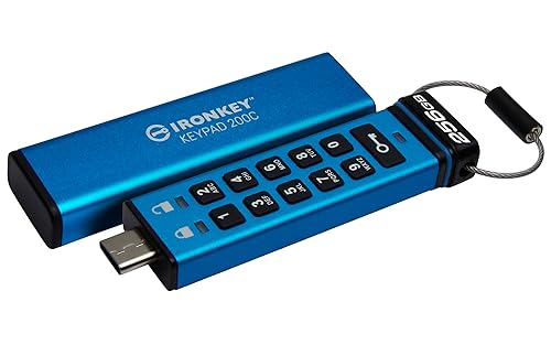 Kingston Ironkey Keypad 200 Usb-c 256gb Encrypted Flash Drive