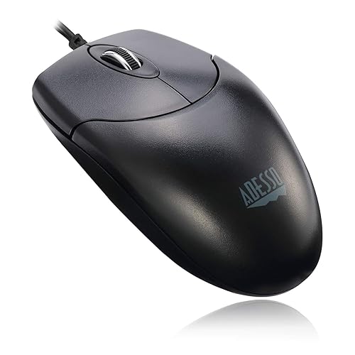 Adesso - Full-size Mouse - Optical - Cable - Black - USB Type C - 1200 dpi - Scroll Wheel - 3 Button(s) - Symmetrical - TAA Compliant