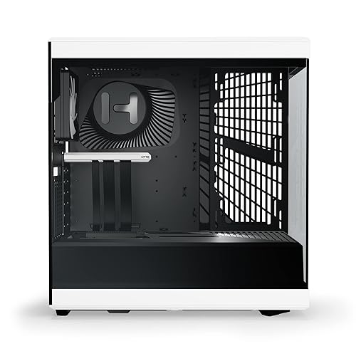 HYTE Y40 Modern Aesthetic Panoramic Tempered Glass Mid-Tower ATX Computer Gaming Case with PCIE 4.0 Riser Cable Included, White (CS-HYTE-Y40-BW)