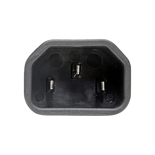 Tripp Lite Eaton Series IEC C14 to IEC C7 Power Cord Adapter - 7A, 125V, Black - 1 x IEC 60320 C14 Plug - 1 x IEC 60320 C7 Receptacle - 125V AC / 7A - Black