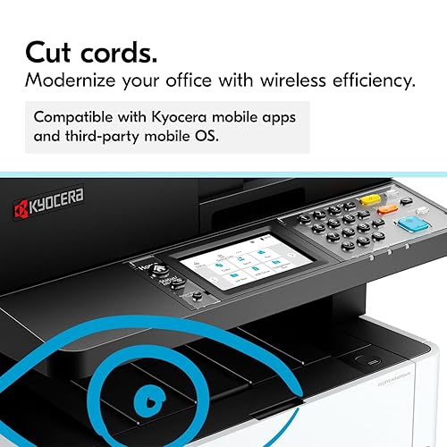 KYOCERA ECOSYS MA4000wifx Monochrome All-in-One Wireless Laser Printer (Print/Copy/Scan/Fax) up to 42ppm, Dual Scan Document Processor and Free OCR, Cloud & Mobile Utilities MFP, Wifi & HyPAS