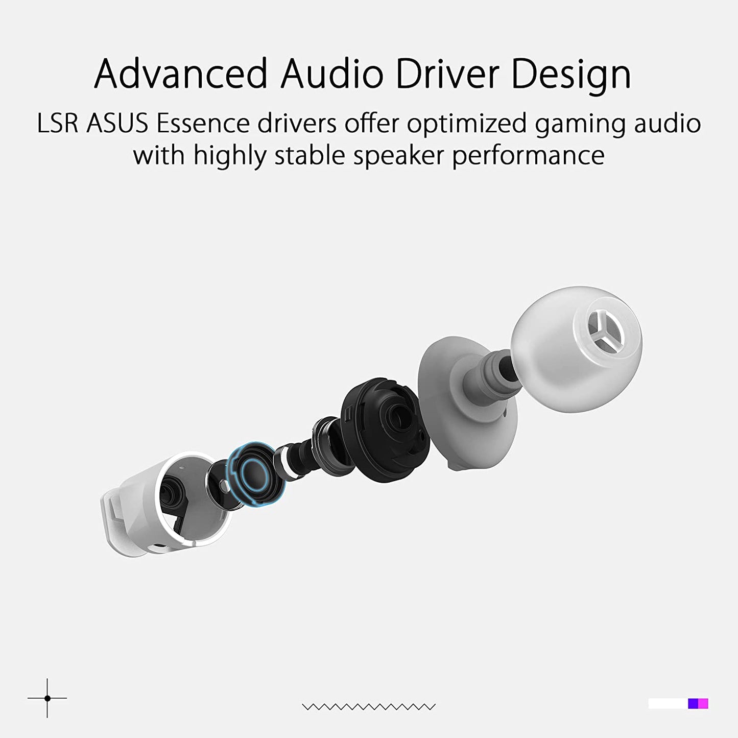 ASUS ROG Cetra II Core Moonlight White in-Ear Gaming Earbuds | Liquid Silicone Rubber Drivers, 90° Cable Connector, Hi-Res Audio, 3.5 mm, for PC, Mac, PS4, PS5, Xbox One, Switch and Mobile Devices