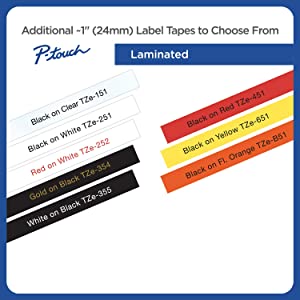 Brother Tape, Retail Packaging, 1 Inch, Black on Red (TZe451)