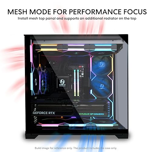 Lian Li O11 Vision Compact Black-Steel-Tempered Glass ATX Mid Tower Computer Case-Back Connect Support-O11VPX