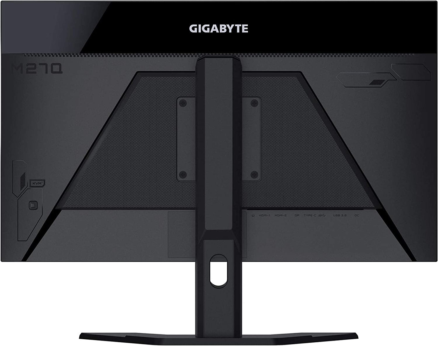GIGABYTE M27Q 27" 170Hz 1440P -KVM Gaming Monitor, 2560 x 1440 SS IPS Display, 0.5ms (MPRT) Response Time, 92% DCI-P3, HDR Ready, FreeSync Premium, 1x Display Port 1.2, 2x HDMI 2.0, 2x USB 3.0 27 Inches