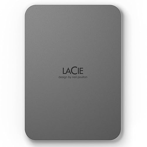 LaCie Mobile Drive Secure External Hard Drive 4000 GB Grey STLR4000400