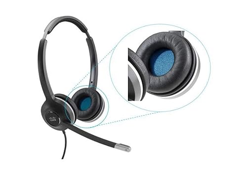 Cisco Headset 560 Series Replacement Ear Cushions (8 Pieces) - Spare – Black, 1-Year Limited Liability Warranty (CP-HS-WL-5EC8=)