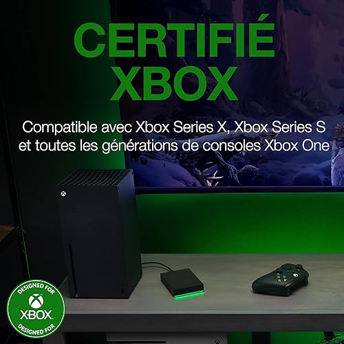 Seagate Game Drive for Xbox, 4 TB, External HDD, for Xbox One, 2 Years Rescue Services (STKX4000400)