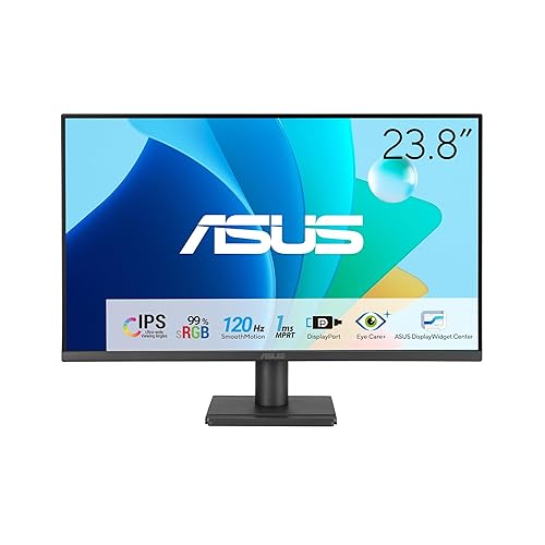 Asus VA249QG 24" Class Full HD Gaming LED Monitor - 16:9 - Black - 23.8" Viewable - In-plane Switching (IPS) Technology - LED Backlight - 1920 x 1080 - 16.7 Million Colors - Adaptive Sync - 300 Nit - 1 ms - 120 Hz Refresh Rate