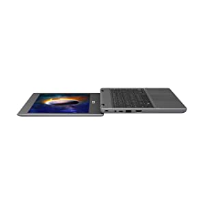 ASUS BR1100 Laptop, BR1100CKA-QES1-CB, 11.6" HD Anti-Glare Display, Intel Celeron N4500 Processor, 4GB RAM, 128GB Storage, MIL-STD 810H Durability, TPM 2.0, Windows 10 Pro, Star Grey Bilingual KB BIL 4GB/128GB