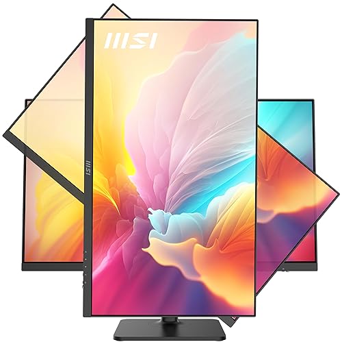 MSI QHD 16:9 Anti-Glare 5ms 2560 x 1440 100Hz Refresh Rate USB/DP/HDMI VESA-Mount Supported 27” Tilt/Swivel/Height Adjustable White IPS Monitor (Modern MD272QXP)