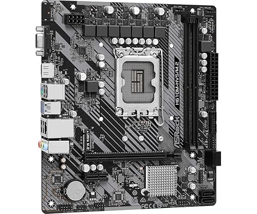ASRock H610M-HVS/M.2 R2.0 Desktop Motherboard - Intel H610 Chipset - Socket LGA-1700 - Micro ATX - Core Processor Supported - 64 GB DDR4 SDRAM Maximum RAM - DIMM, UDIMM - 2 x Memory Slots - Gigabit Ethernet - HDMI