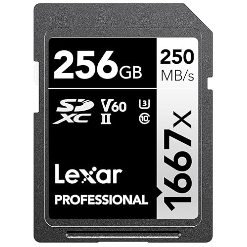 Lexar Professional (LSD256CBNA1667) 1667X 256GB SDXC Uhs-II/U3 Card 256GB Cards