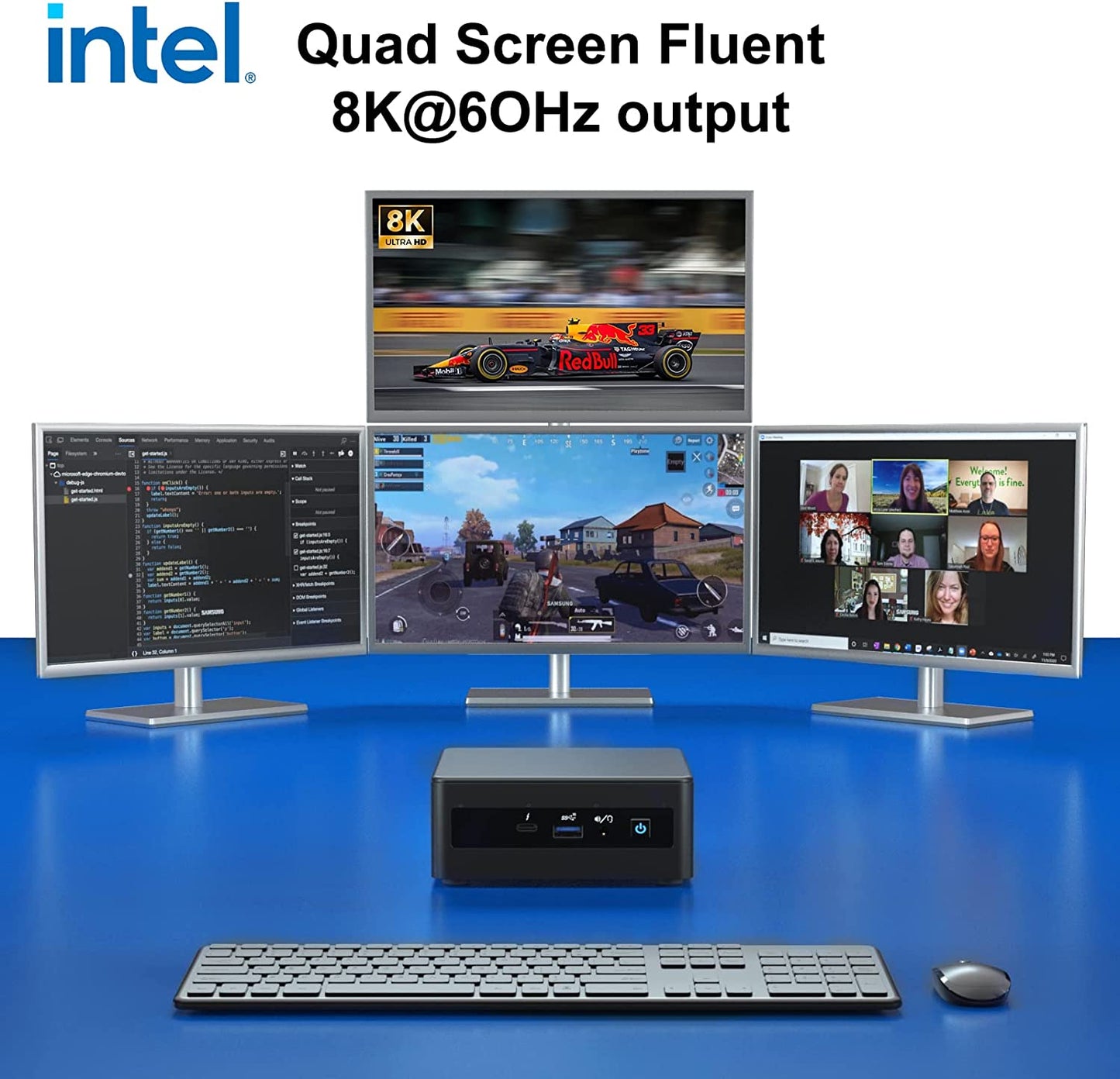 Intel NUC 11, NUC11PAHi5 Canyon Mini PC Desktop, Win 10 Pro Mini Computer, Intel Core i5-1135G7 Processor, 4Core,8MB Cache, 28W Intel Iris Xe Graphics, WiFi6, Thunderbolt 3 (16GB RAM+256GB PCIe SSD) NUC11PAHi5 16GB+256GB