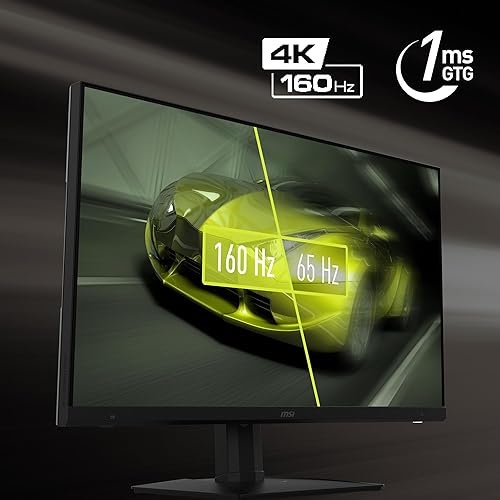 MSI MAG323UPF, 32 3840 x 2160 (UHD), 4K Rapid IPS Gaming Monitor, 1 ms, 160Hz, FreeSync Premium, HDR600, FreeSync Premium Pro, HDMI, DisplayPort, Tilt, Swivel, Pivot and Height Adjustable. MAG 323UPF (New Model)