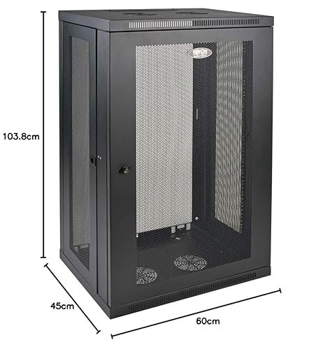Tripp Lite 21U Wall Mount Rack Enclosure Server Cabinet, 16.5" Deep, Switch-Depth, Black