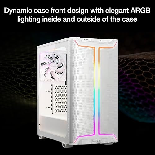 be quiet! Pure Base 501 DX White Mid-Tower ATX Case | High Airflow | 3 Preinstalled Pure Wings 3 140mm PWM Fans | Optimized Air Pressure | BGW77 White DX