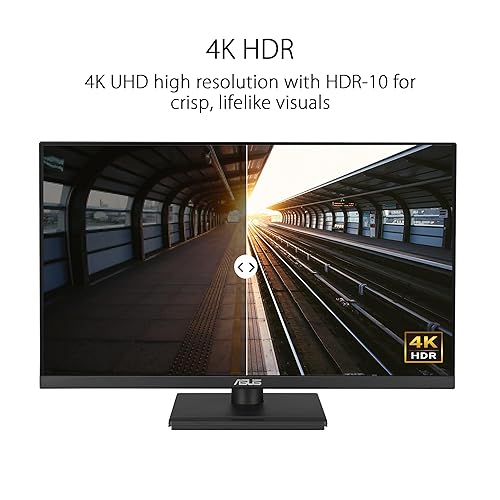 ASUS 27” 4K Business Monitor (VA27UCPS) - UHD (3840 x 2160), IPS, 99% sRGB, HDR-10, USB-C PD65W, USB Hub, Speakers, Eye Care, Ergonomic, VESA Wall Mountable, Green Sustainability, 3 yr Warranty