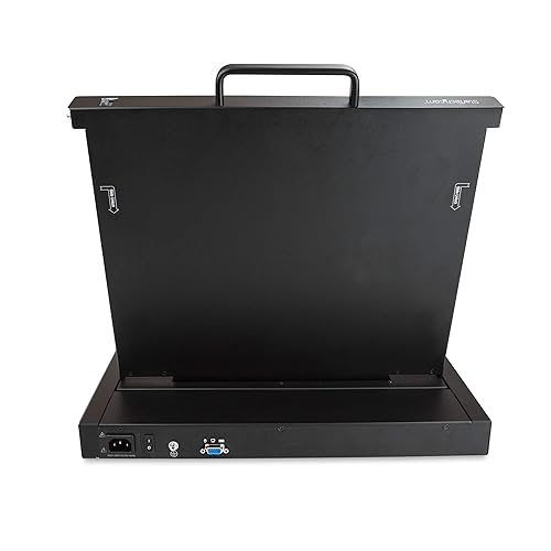 StarTech.com Rackmount KVM Console - Single Port VGA KVM with 17 LCD Monitor for Server Rack - Fully Featured Universal 1U LCD KVM Drawer w/Cables & Hardware - USB Support - 50,000 MTBF (RKCONS1701) 17 in | Single Port KVM