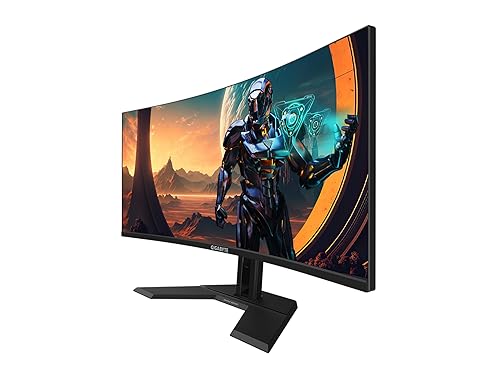 GIGABYTE GS34WQC 34 120Hz 1440P Curved Gaming Monitor, 3440x1440 VA 1500R Display, 1ms (MPRT) Response Time, HDR Ready, FreeSync Premium, 1x Display Port 1.4, 2X HDMI 2.0,Black QHD | 144Hz 1ms | 34 | No Height Adj.