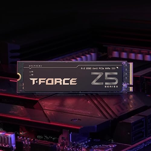 TEAMGROUP T-FORCE Z540 1TB DRAM SLC Cache 3D TLC NAND NVMe Phison E26 PCIe Gen5x4 M.2 2280 Gaming SSD with Ultra-Thin Graphene Heat Spreader Read/Write 11700/9500 MB/s TM8FF1001T0C129 1TB Gen5 Z540