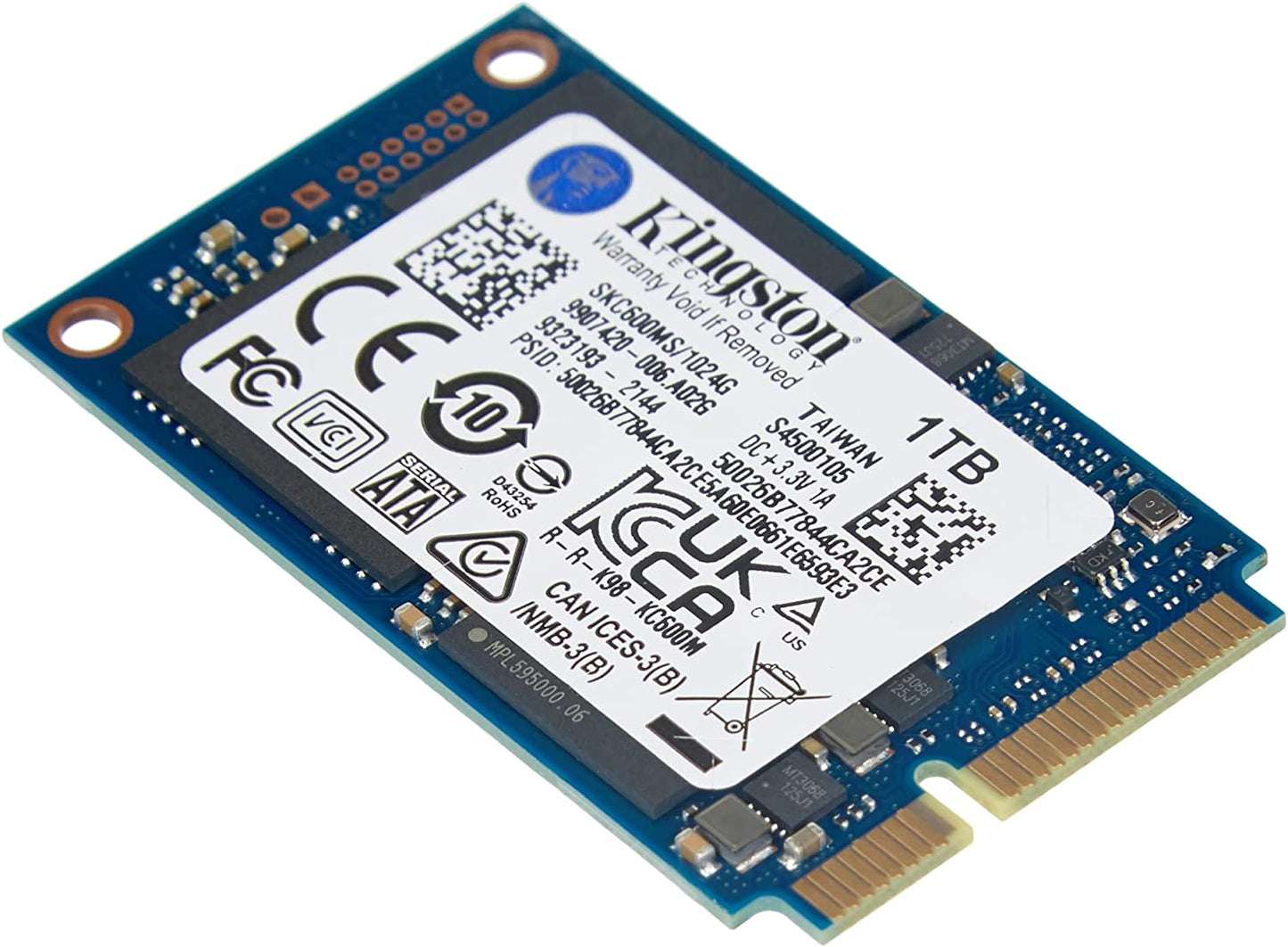 Kingston KC600 SSD 1024GB SATA3 mSATA - SKC600MS/1024G