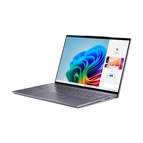 Acer Swift 14 AI Copilot+ PC SF14-11T-X3RZ, 14.5" 2.5K Touch, Snapdragon Elite CPU X1E-78100 (12C), VGA Chip UMA, 16GB DDR5 Memory, 1024GB PCIe SSD, Windows 11