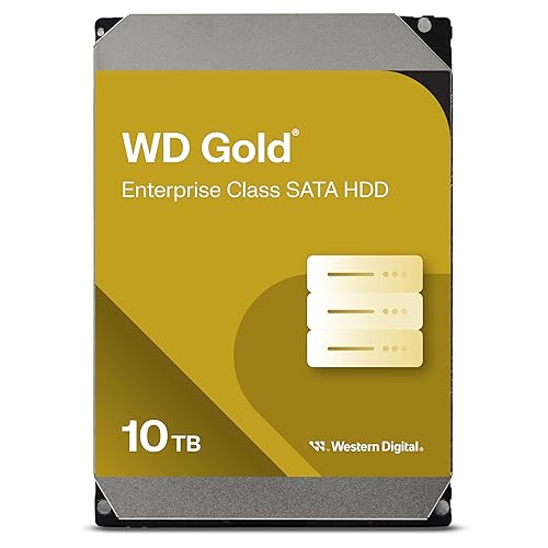 Western Digital 10TB WD Gold Enterprise Class Internal Hard Drive - 7200 RPM Class, SATA 6 Gb/s, 512 MB Cache, 3.5 - WD103KRYZ