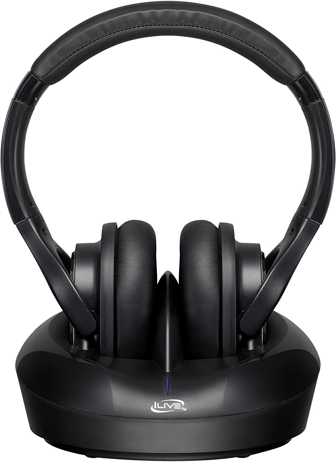 iLive Radio Frequency Wireless Headphones with Transmitter/Charging Dock, Black (IAHRF79B)