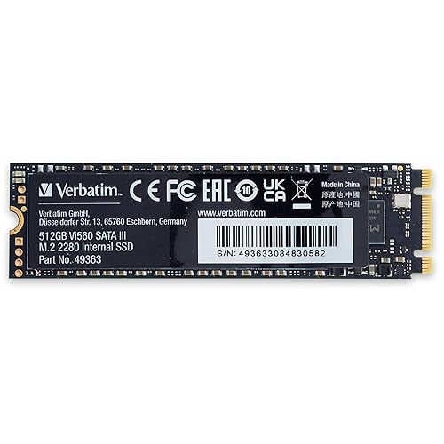Verbatim 512GB Vi560 SATA III M.2 2280 Internal SSD - Desktop PC, Notebook Device Supported - 240 TB TBW - 560 MB/s Maximum Read Transfer Rate - 2 Year Warranty