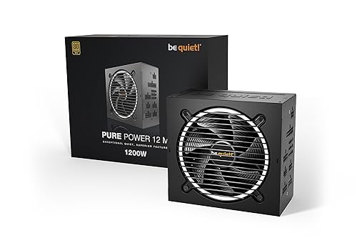 be quiet! BN513 Pure Performance Power 12 M 1200W Modular Quiet Performance Power Supply | 80 Plus Gold | ATX 3.1 | for PCIe 5.0 GPUs and GPUs with 6+2 pin connectors | Silent 120mm Fan | BN513 1200W Gold