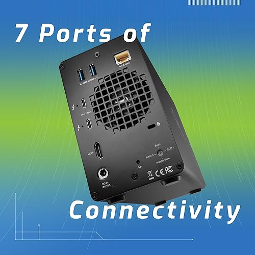 1.0TB OWC Gemini Thunderbolt (USB-C) Dock and Dual-Drive SSD RAID External Storage Solution, External Drive with 2 x Thunderbolt Ports (USB-C), 2 x USB 3.2 Gen 2 Ports, 2.5Gigabit Ethernet Port, HDMI 1.0TB Gemini SSD