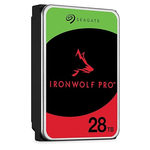 Seagate IronWolf Pro 28TB Enterprise NAS Internal HDD Hard Drive – CMR 3.5 Inch SATA 6Gb/s 7200 RPM 512MB Cache for RAID Network Attached Storage, Rescue Services (ST28000NT000) IronWolf Pro 28TB NAS Pro