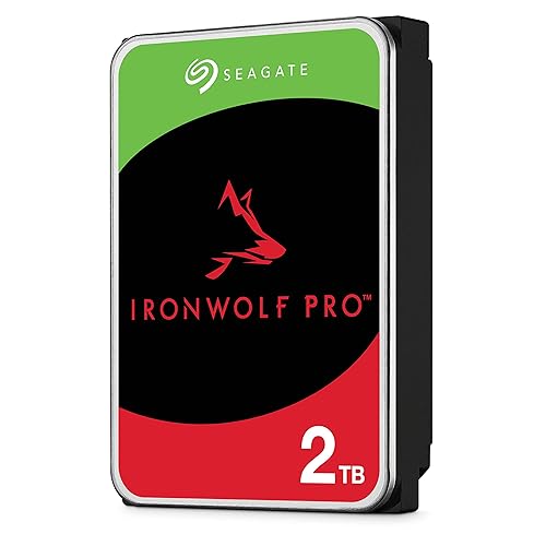 Seagate IronWolf Pro 2TB Enterprise NAS Internal HDD Hard Drive – CMR 3.5 Inch SATA 6Gb/s 7200 RPM 256MB Cache for RAID Network Attached Storage, Rescue Services - FFP (ST2000NTZ01) HDD Pro(Enterprise) 2TB