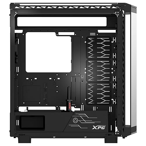 XPG Battlecruiser II Mid-Tower ATX PC Gaming Case: Exoskeleton-Driven, Aesthetics, Efficient Airflow, 420mm Radiator, GPU Holder, Cable Management, XPG Prime Box, Black (BATTLECRUISERIIPST-BKCWW)