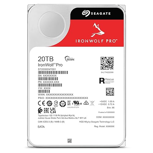 Seagate IronWolf Pro ST20000NT001 Internal Hard Drive 3.5 20000 GB