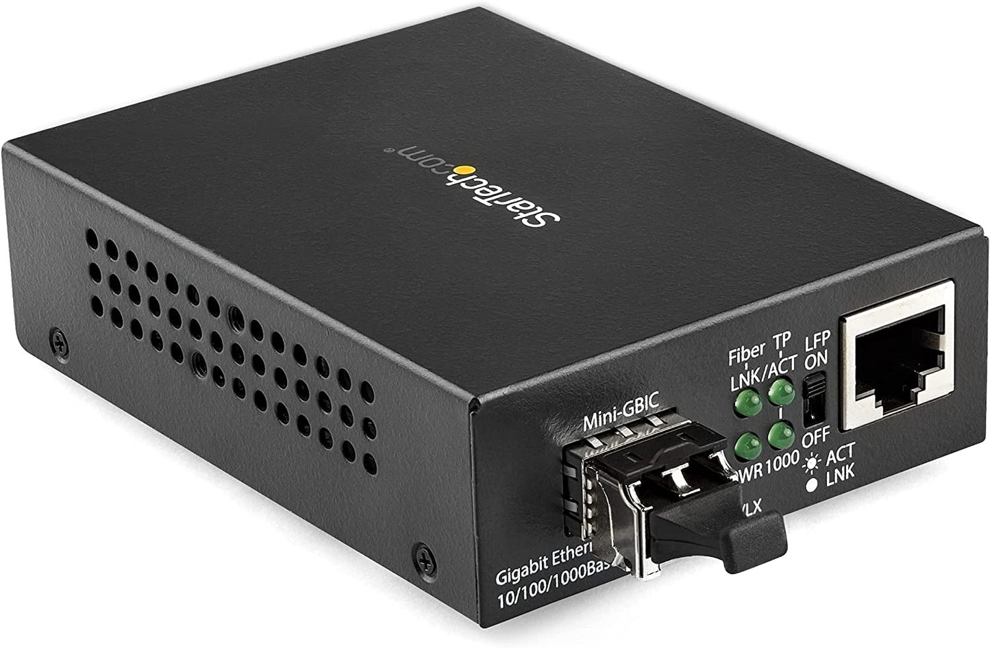 StarTech.com Multimode (MM) LC Fiber Media Converter for 10/100/1000 Network - 550m - Gigabit Ethernet - 850nm - with SFP Transceiver (MCM1110MMLC)