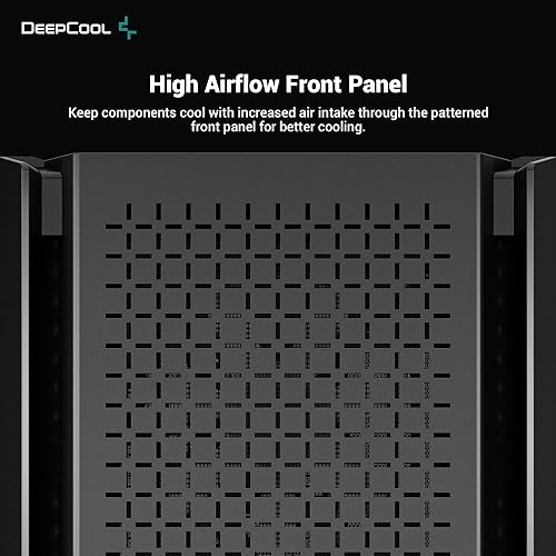 DeepCool CG560 Mid-Tower ATX Case, Mesh Front Panel for High Airflow, Three Pre-Installed 120mm ARGB Fans, 140mm Rear Black Fan, Tempered Glass, Black