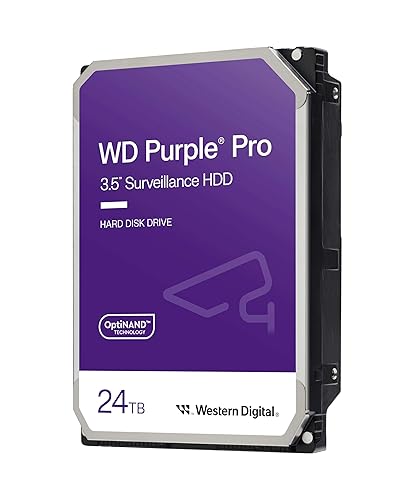 Western Digital 24TB WD Purple Pro Surveillance Internal Hard Drive HDD - SATA 6 Gb/s, 512 MB Cache, 3.5" - WD240PURP