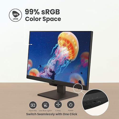 BenQ GW2790 Computer Monitor 27 FHD 1920x1080p IPS 100 Hz Eye-Care Tech Low Blue Light Anti-Glare Adaptive Brightness Tilt Screen Built-in Speakers DisplayPort HDMI VGA