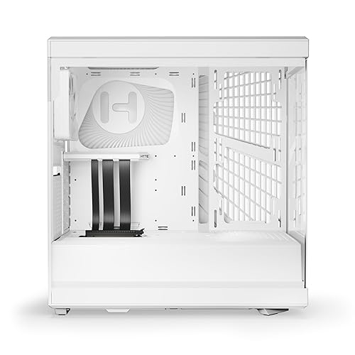 HYTE Y40 Modern Aesthetic Panoramic Tempered Glass Mid-Tower ATX Computer Gaming Case with PCIE 4.0 Riser Cable Included, Snow White (CS-HYTE-Y40-WW)