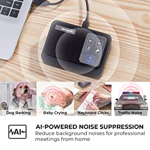 AVerMedia AS311 AI Speakerphone - AI-Powered Noise Suppression, Enhanced Voice Pickup, USB Plug and Play, Easy Setup, Conference Microphone and Speaker for Working from Home