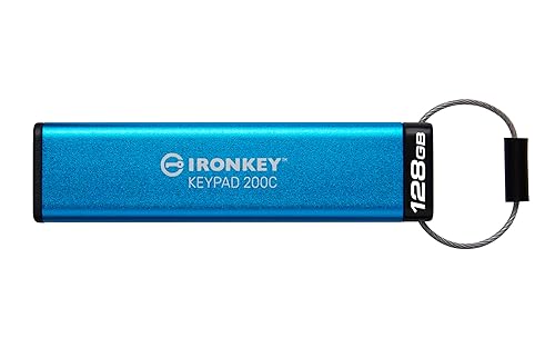 Kingston 128gb Usb-c Ironkey Keypad 200c, Fips 140-3 Lvl 3 (pending) Aes-256