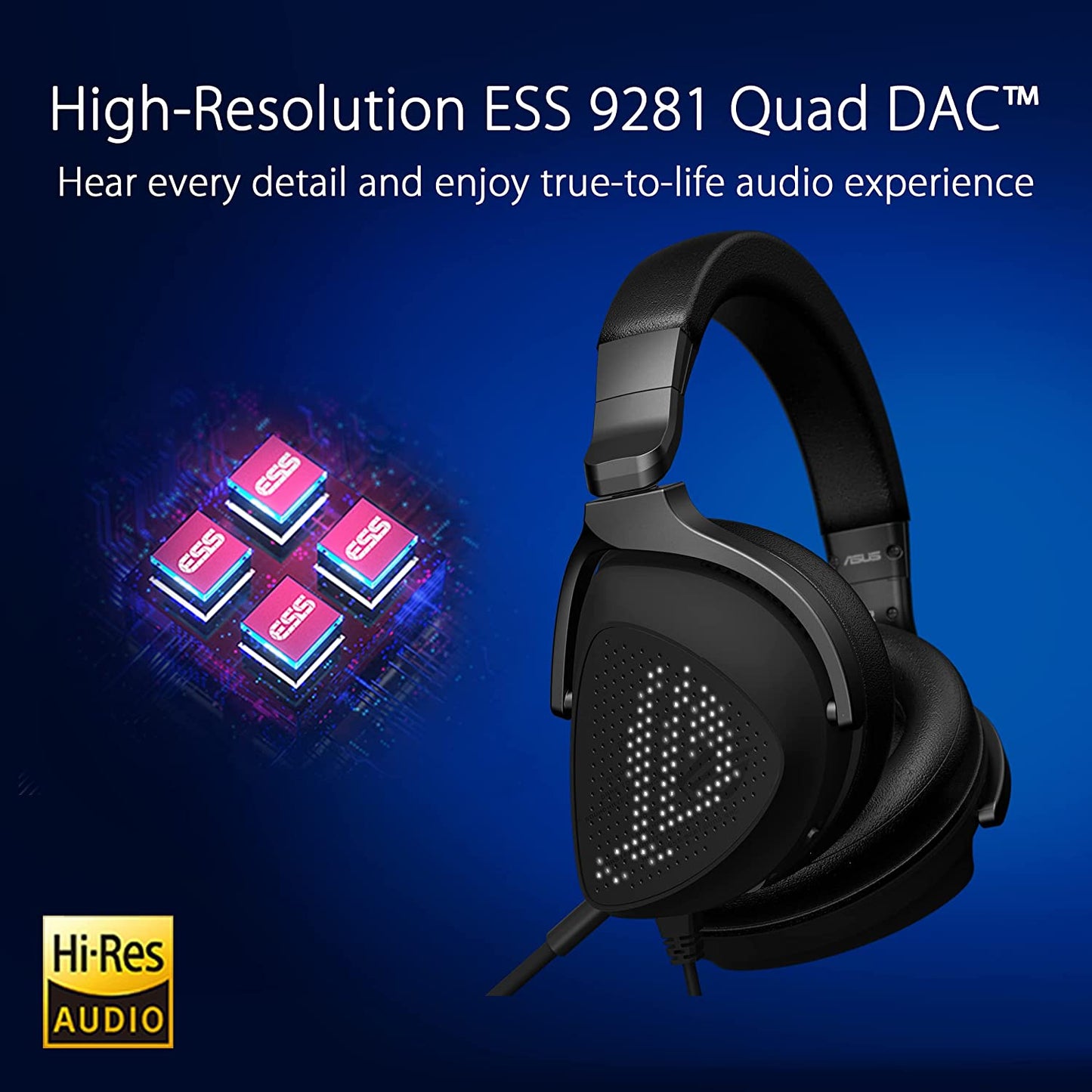 ASUS ROG Delta S Animate Gaming Headset | Customizable Anime Matrix LED Display, AI Noise-Canceling Mic, Hi-Res ESS 9281 Quad DAC, Lightweight, USB-C, for PC, Mac, PS5, Switch and Mobile Devices Delta S Animate (Wired) Black
